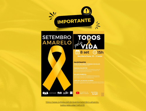 SETEMBRO AMARELO – TODOS PELA VIDA!